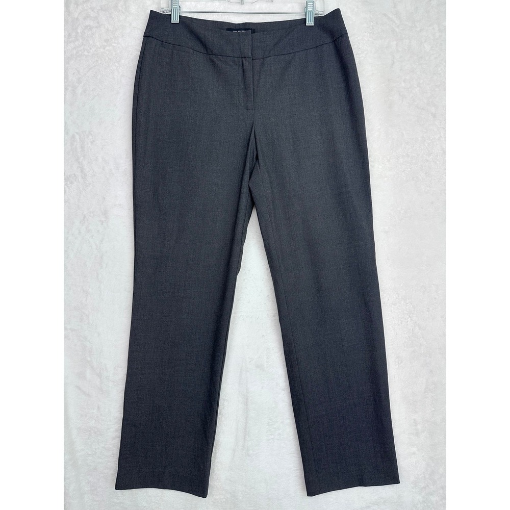 Ellen Tracy Womens Size 8 Charcoal Gray Straight Leg Dress Pants Workwear Office